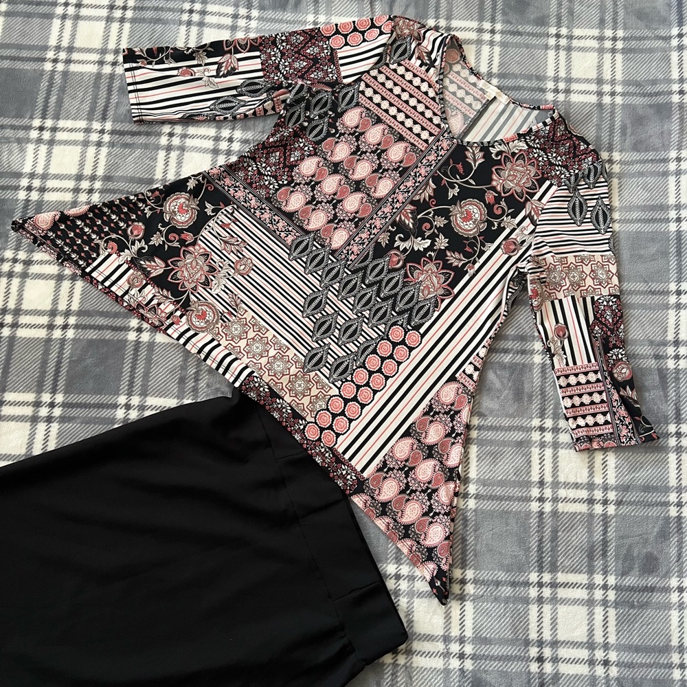Women's Multicolor Patterned Top